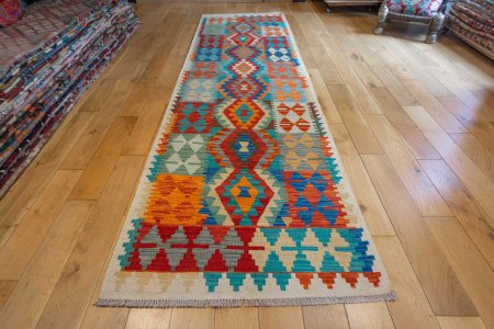 Hand-Made Mazar Kilim From Afghanistan