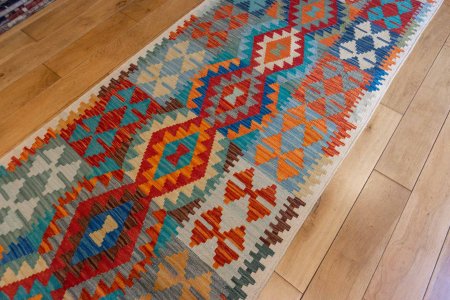 Hand-Made Mazar Kilim From Afghanistan