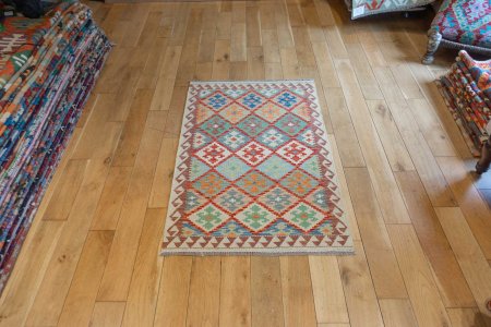 Hand-Made Mazar Kilim From Afghanistan
