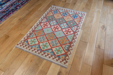 Hand-Made Mazar Kilim From Afghanistan