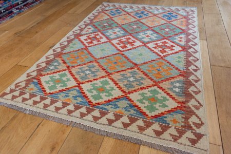 Hand-Made Mazar Kilim From Afghanistan