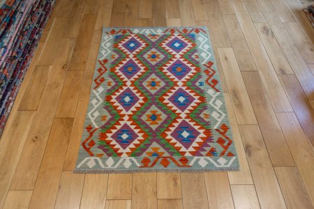 Hand-Made Mazar Kilim From Afghanistan