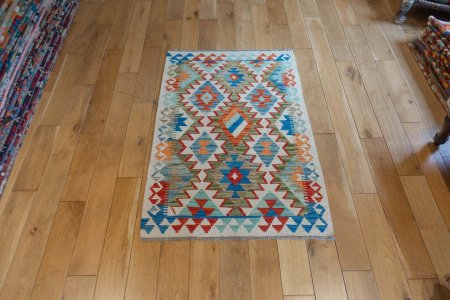 Hand-Made Mazar Kilim From Afghanistan