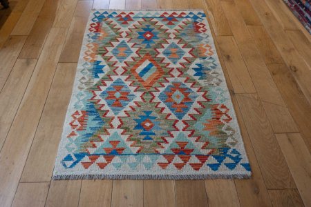 Hand-Made Mazar Kilim From Afghanistan