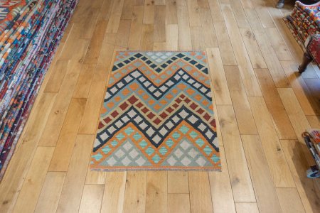 Hand-Made Mazar Kilim From Afghanistan