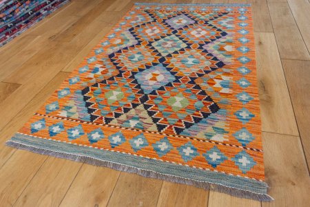 Hand-Made Mazar Kilim From Afghanistan