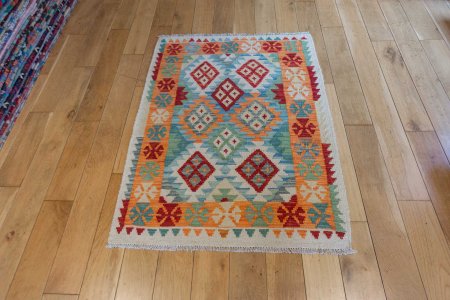 Hand-Made Mazar Kilim From Afghanistan