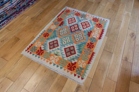 Hand-Made Mazar Kilim From Afghanistan