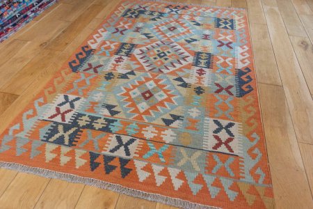 Hand-Made Mazar Kilim From Afghanistan