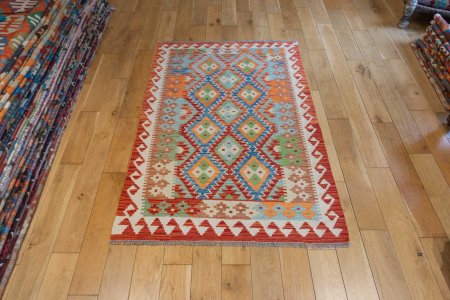 Hand-Made Mazar Kilim From Afghanistan
