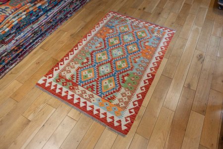 Hand-Made Mazar Kilim From Afghanistan
