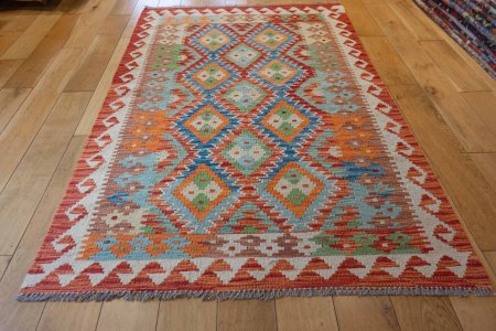 Hand-Made Mazar Kilim From Afghanistan