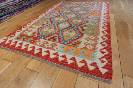 Hand-Made Mazar Kilim From Afghanistan