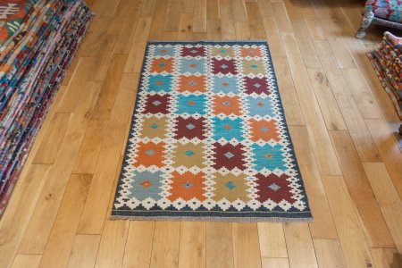 Hand-Made Mazar Kilim From Afghanistan