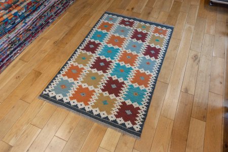 Hand-Made Mazar Kilim From Afghanistan