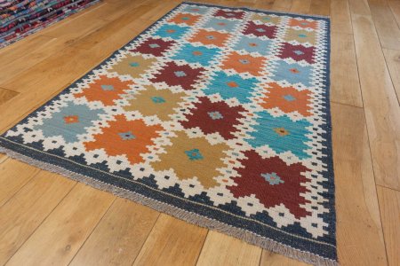 Hand-Made Mazar Kilim From Afghanistan