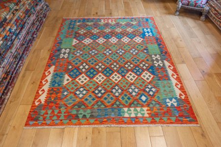 Hand-Made Mazar Kilim From Afghanistan