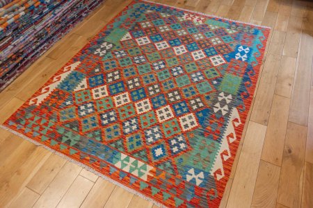 Hand-Made Mazar Kilim From Afghanistan