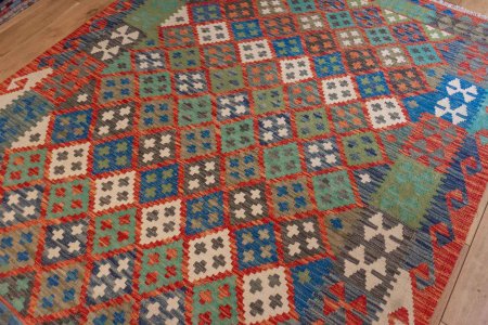 Hand-Made Mazar Kilim From Afghanistan