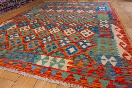 Hand-Made Mazar Kilim From Afghanistan