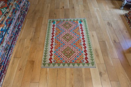 Hand-Made Mazar Kilim From Afghanistan