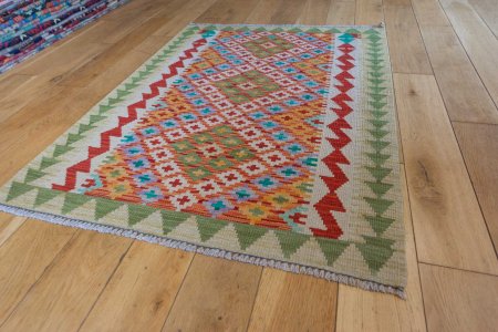 Hand-Made Mazar Kilim From Afghanistan