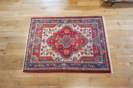 Hand-Knotted Nahavand Rug From Iran (Persian)
