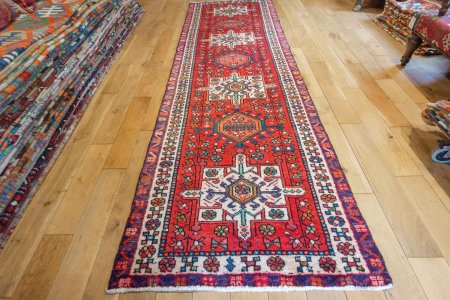 Hand-Knotted Karadjar Runner From Iran (Persian)