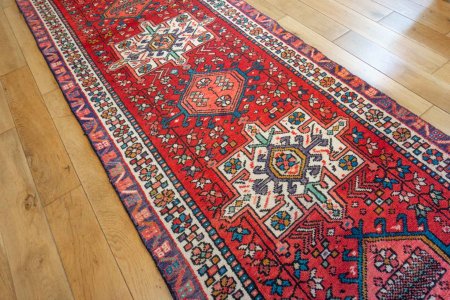 Hand-Knotted Karadjar Runner From Iran (Persian)