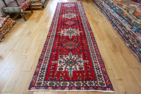 Hand-Knotted Karadjar Runner From Iran (Persian)