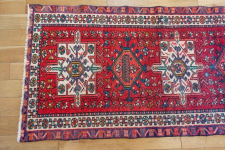 Hand-Knotted Karadjar Runner From Iran (Persian)