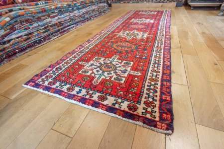 Hand-Knotted Karadjar Runner From Iran (Persian)
