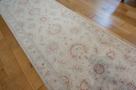 Hand-Knotted Ziegler Runner From Afghanistan