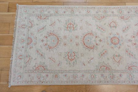 Hand-Knotted Ziegler Runner From Afghanistan