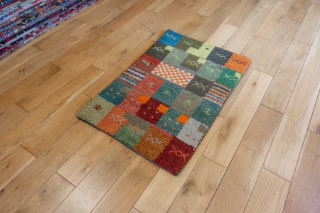 Hand-Knotted Indo Gabbeh Rug From India