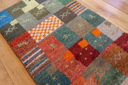 Hand-Knotted Indo Gabbeh Rug From India