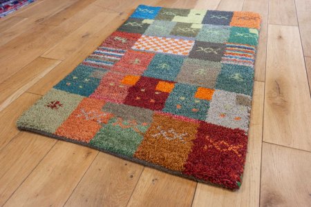 Hand-Knotted Indo Gabbeh Rug From India