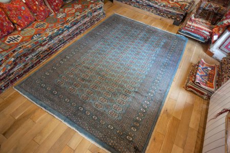 Hand-Knotted Bokhara Rug From Pakistan