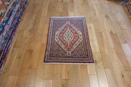 Hand-Knotted Senneh Rug From Iran (Persian)