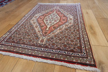 Hand-Knotted Senneh Rug From Iran (Persian)