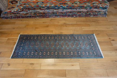 Hand-Knotted Bokhara Runner From Pakistan