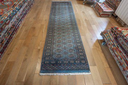 Hand-Knotted Bokhara Runner From Pakistan