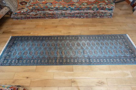 Hand-Knotted Bokhara Runner From Pakistan
