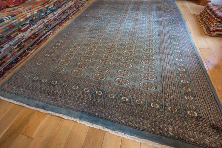 Hand-Knotted Bokhara Rug From Pakistan