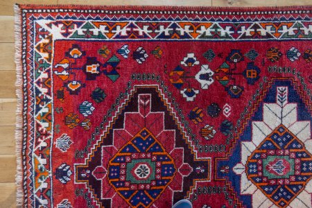 Hand-Knotted Shiraz Rug From Iran (Persian)