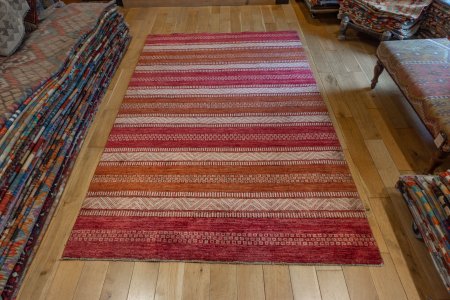 Hand-Knotted Afghan Khyber Rug From Afghanistan