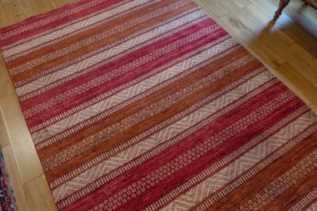 Hand-Knotted Afghan Khyber Rug From Afghanistan