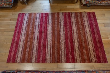 Hand-Knotted Afghan Khyber Rug From Afghanistan