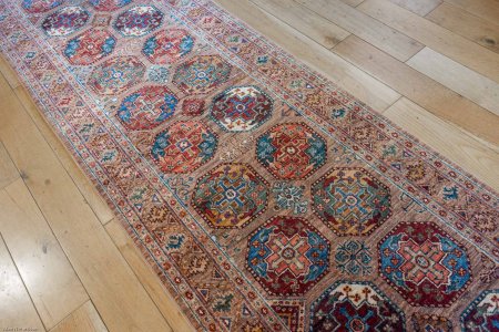Hand-Knotted Ersari Runner From Pakistan