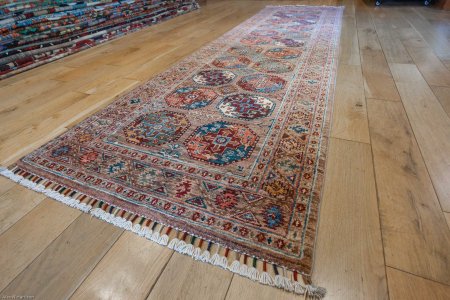 Hand-Knotted Ersari Runner From Pakistan